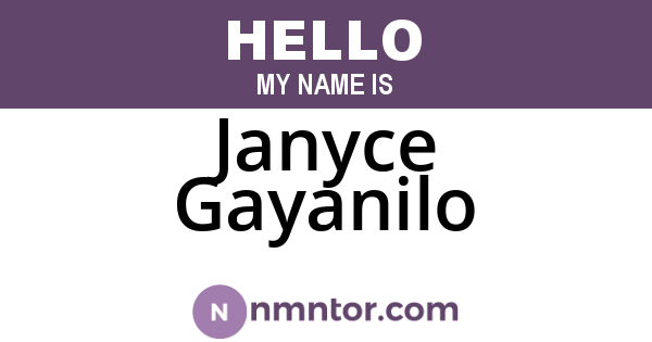 Janyce Gayanilo
