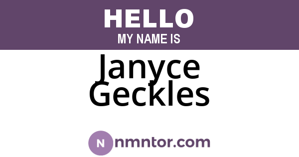Janyce Geckles
