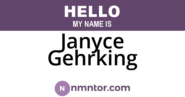 Janyce Gehrking