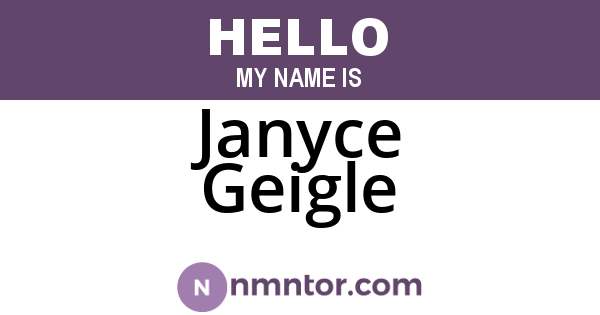 Janyce Geigle