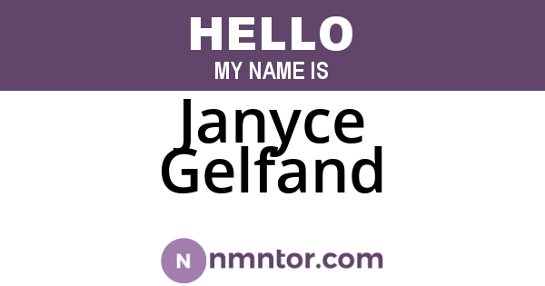 Janyce Gelfand