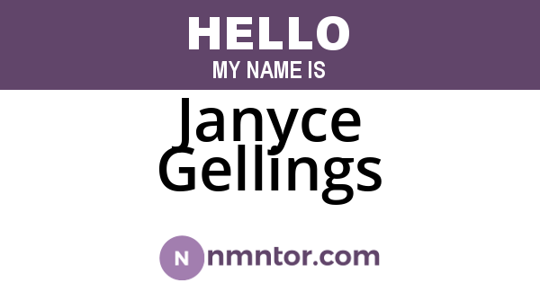 Janyce Gellings