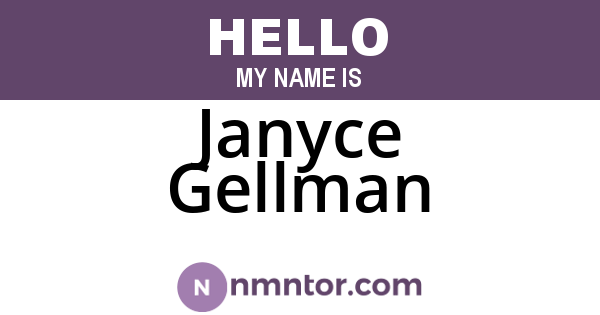 Janyce Gellman