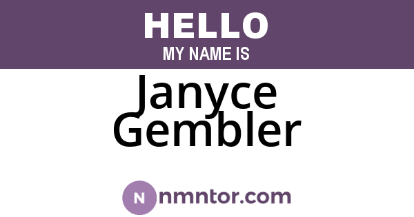 Janyce Gembler