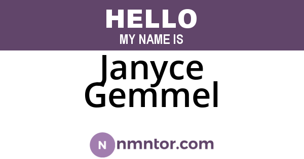 Janyce Gemmel
