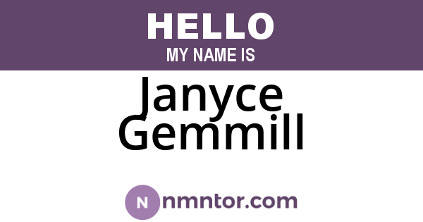 Janyce Gemmill