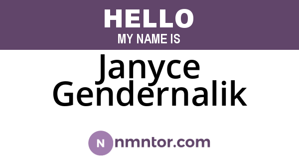 Janyce Gendernalik