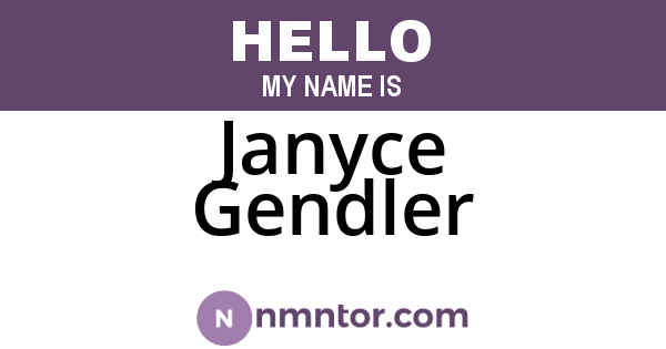 Janyce Gendler