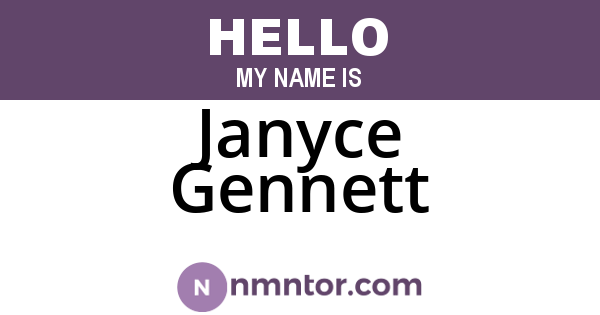 Janyce Gennett