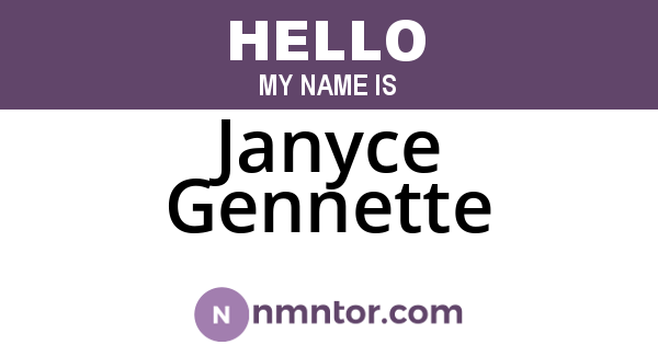 Janyce Gennette