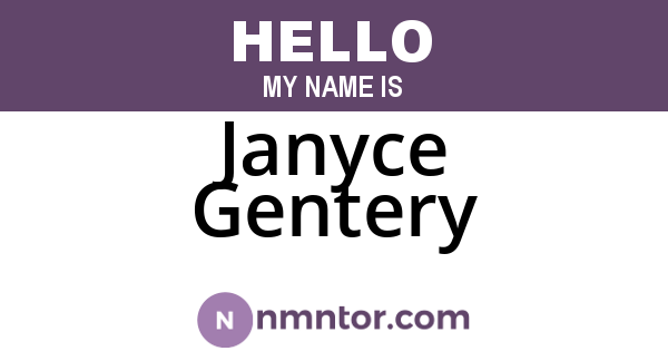 Janyce Gentery