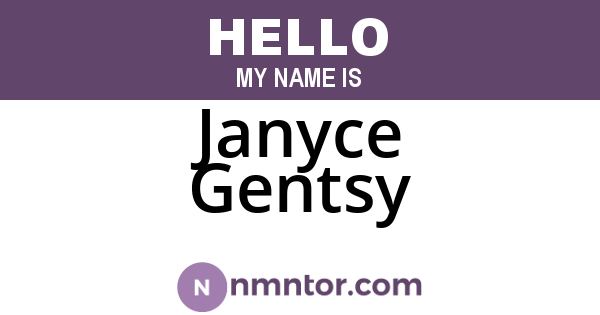 Janyce Gentsy