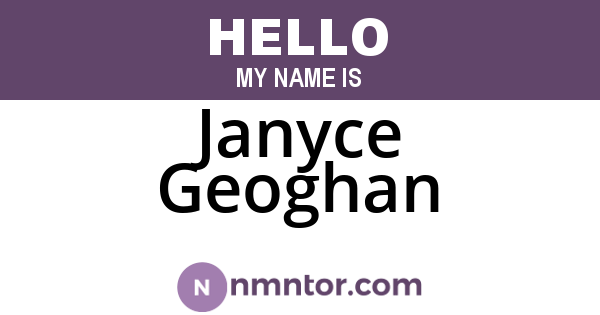 Janyce Geoghan