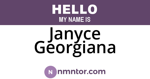 Janyce Georgiana