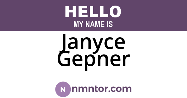 Janyce Gepner