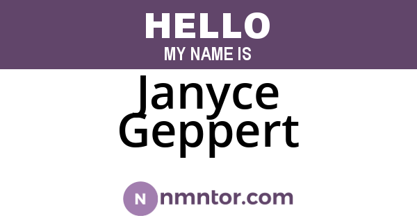 Janyce Geppert