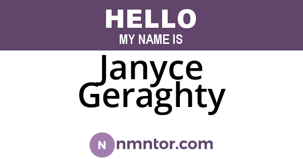 Janyce Geraghty