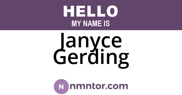 Janyce Gerding