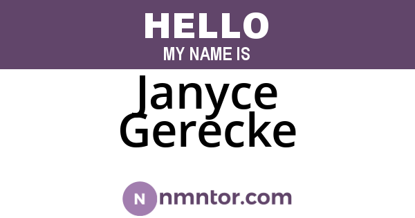 Janyce Gerecke