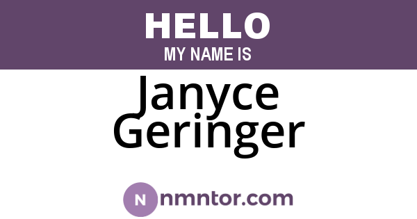 Janyce Geringer