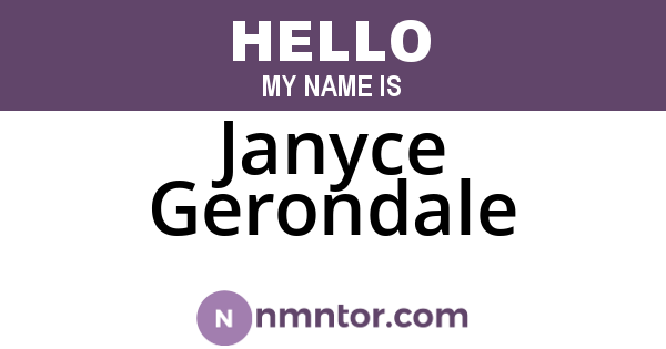 Janyce Gerondale