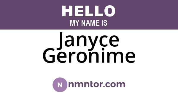Janyce Geronime