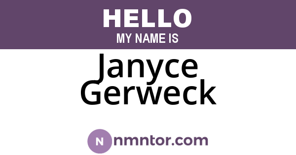 Janyce Gerweck