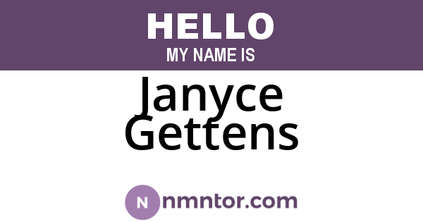 Janyce Gettens