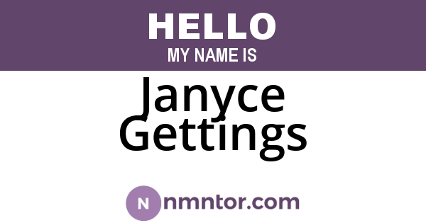Janyce Gettings