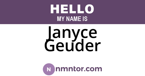 Janyce Geuder