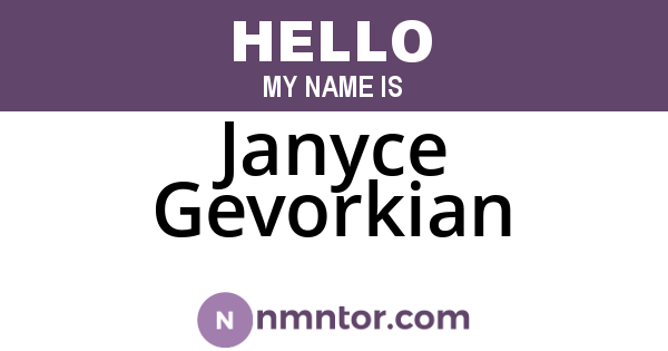 Janyce Gevorkian