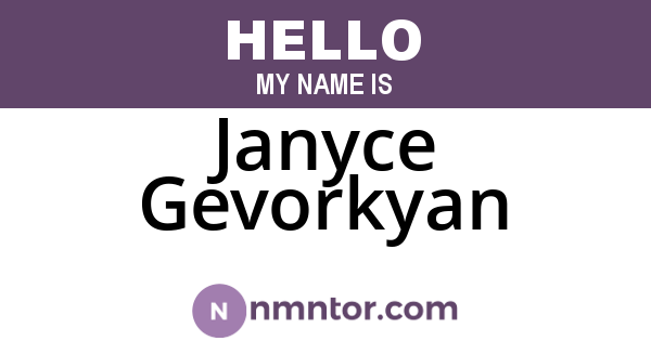 Janyce Gevorkyan