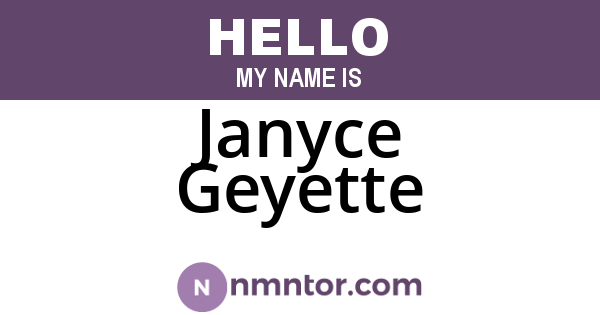 Janyce Geyette
