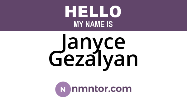 Janyce Gezalyan