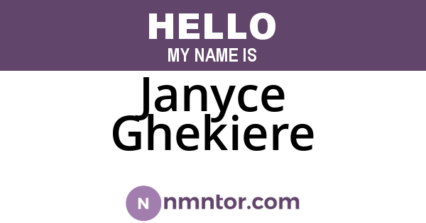 Janyce Ghekiere
