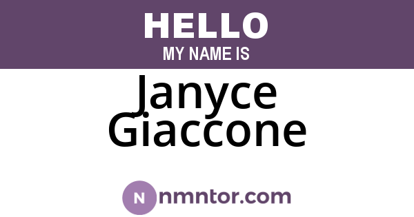 Janyce Giaccone