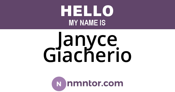 Janyce Giacherio
