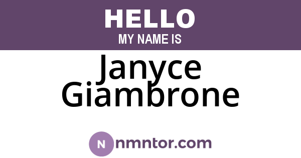 Janyce Giambrone