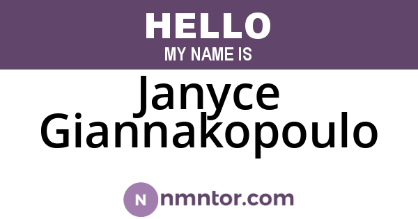 Janyce Giannakopoulo