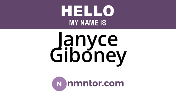 Janyce Giboney