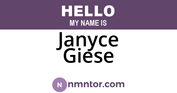 Janyce Giese