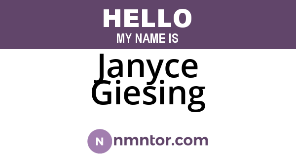 Janyce Giesing