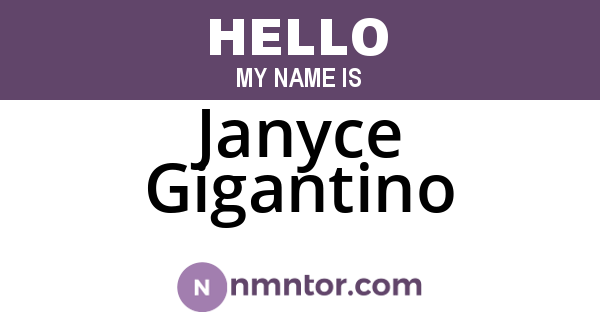 Janyce Gigantino