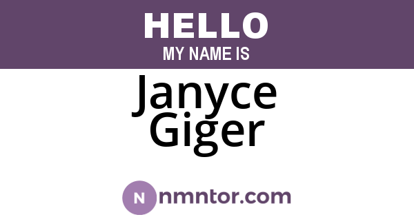 Janyce Giger