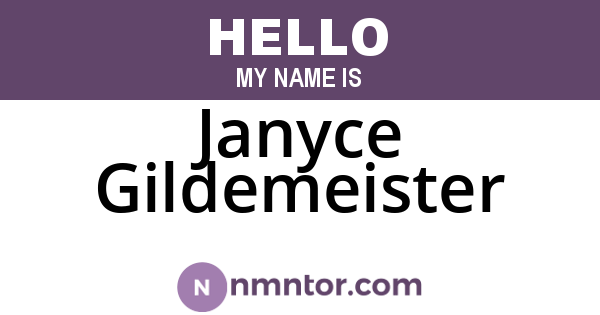 Janyce Gildemeister