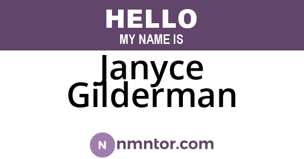 Janyce Gilderman