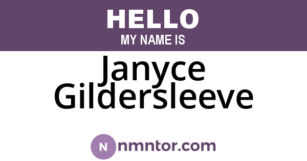 Janyce Gildersleeve