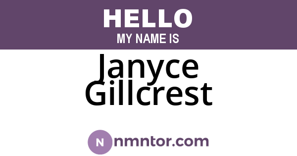 Janyce Gillcrest