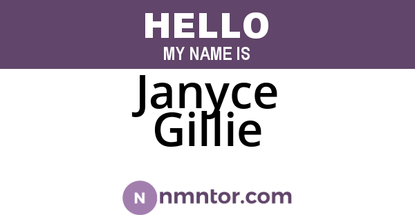 Janyce Gillie