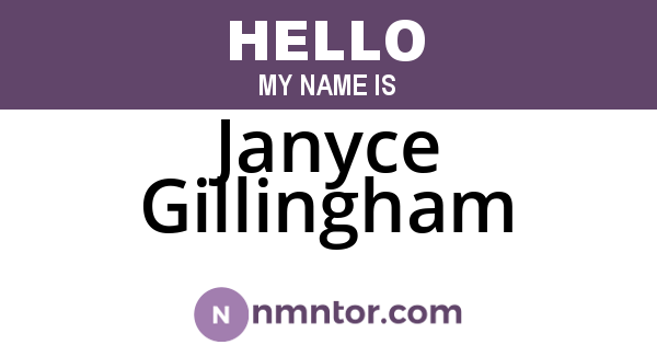 Janyce Gillingham